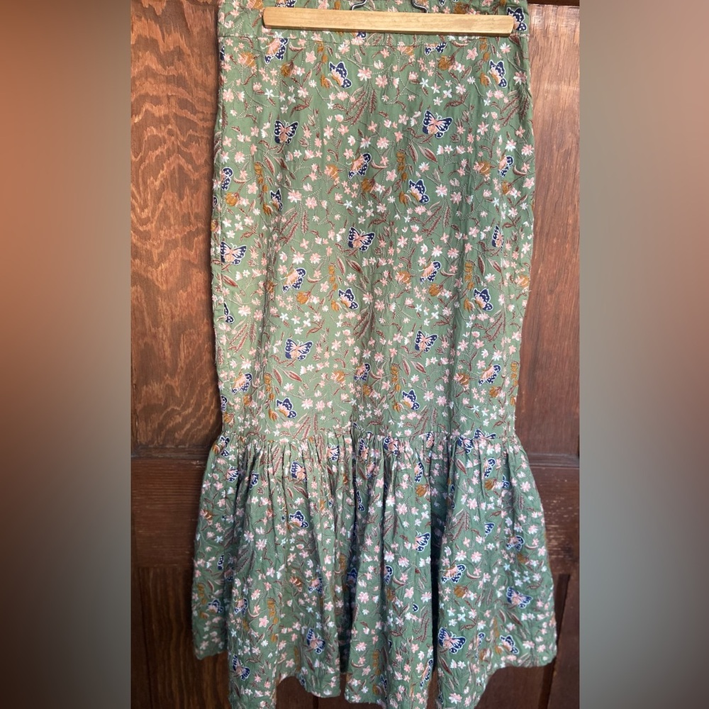 EDDY LAUREN FLUTED FULLY EMBROIDERED PEPLUM SKIRT. SIZE 2. GORGEOUS! - Picture 4 of 16